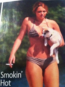 Photo of Miley Cyrus Cigarette Dog Star Magazine